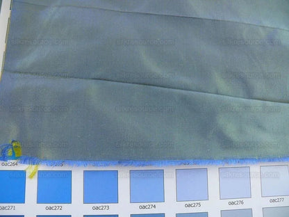 Scalamandre 100% Silk Taffeta "ocean" Blue &amp; Gold Bty