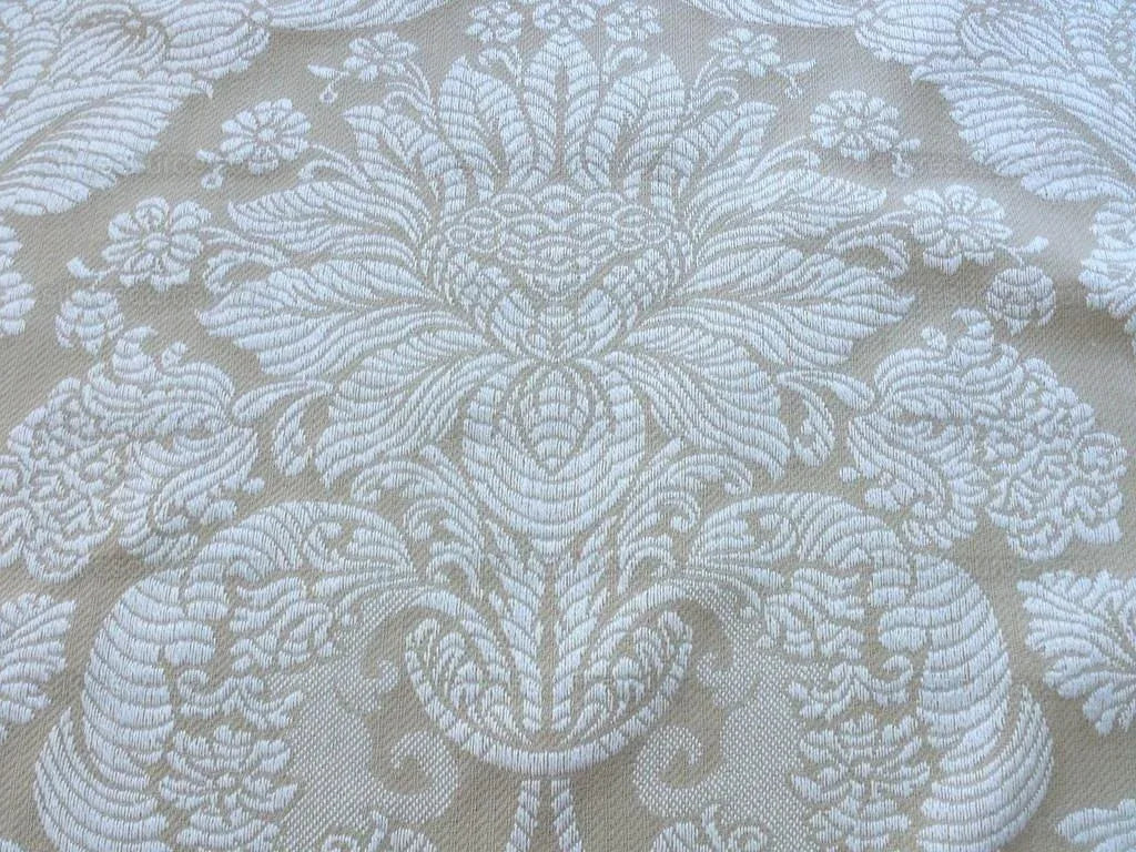 Schumacher Oldham Linen Brocade White Rococo French!