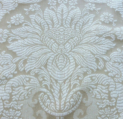 SCHUMACHER OLDHAM LINEN BROCADE WHITE ROCOCO FRENCH!
