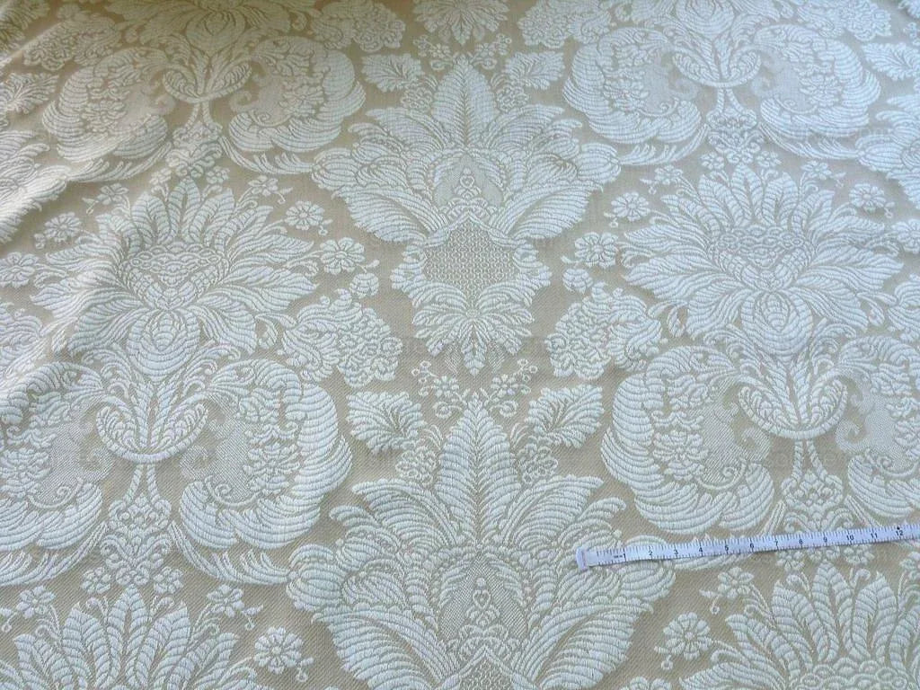 Schumacher Oldham Linen Brocade White Rococo French!