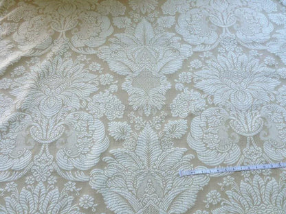 Schumacher Oldham Linen Brocade White Rococo French!