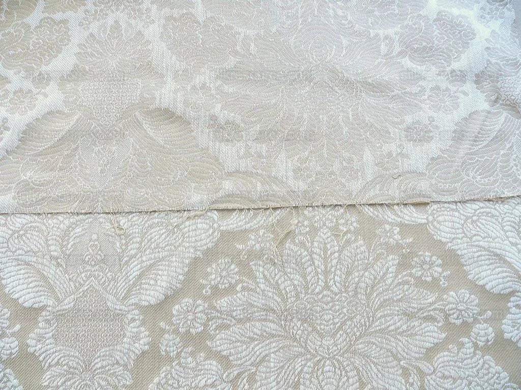 Schumacher Oldham Linen Brocade White Rococo French!