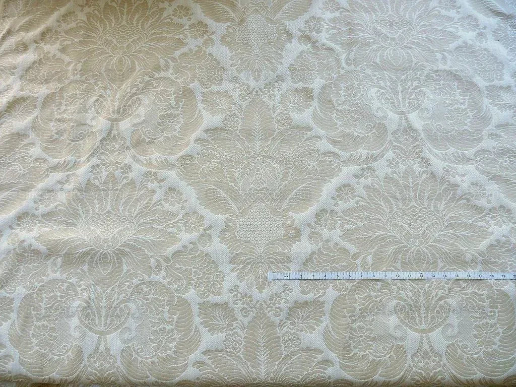 Schumacher Oldham Linen Brocade White Rococo French!
