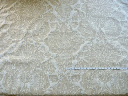 Schumacher Oldham Linen Brocade White Rococo French!