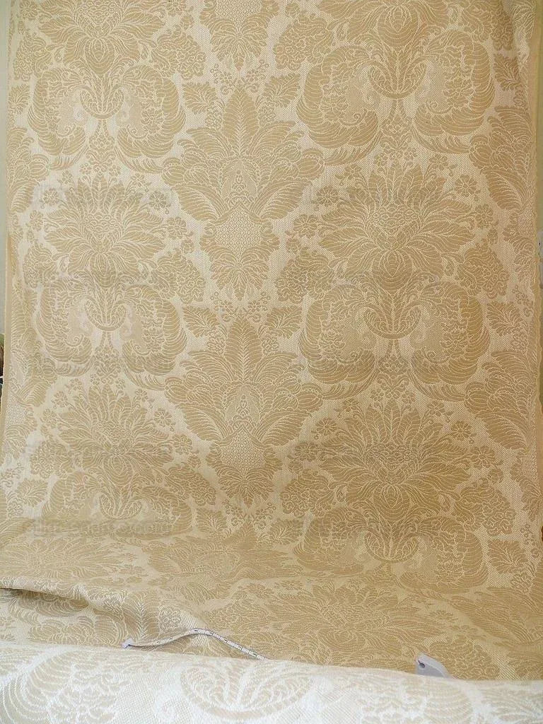 Schumacher Oldham Linen Brocade White Rococo French!