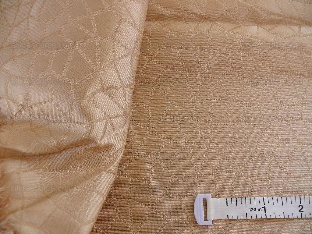 Kravet Couture Champagne &amp; Light Peach Lattice Silk 3.1 yards MSRP USD 250+/Y