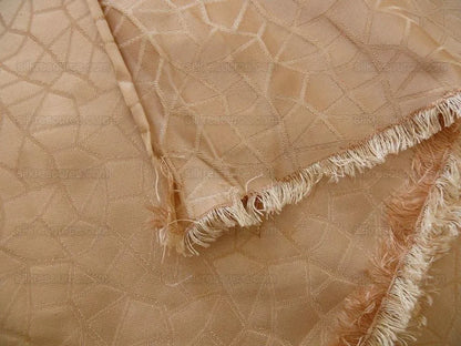 Kravet Couture Champagne &amp; Light Peach Lattice Silk 3.1 yards MSRP USD 250+/Y