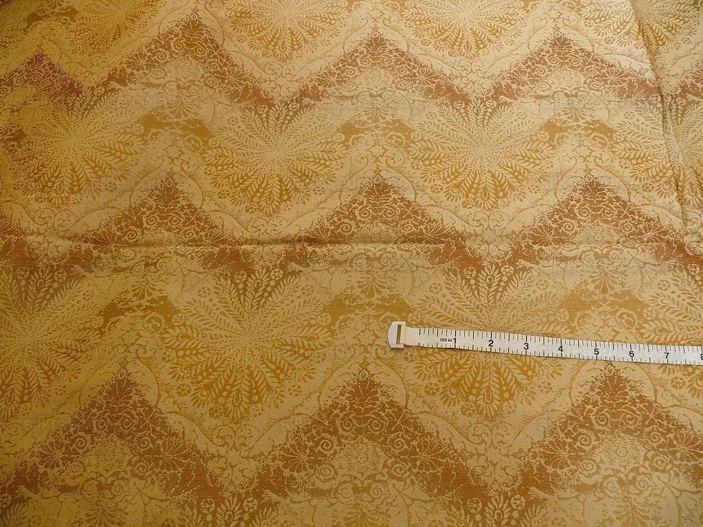 Kravet Coutour "indulgence Silk Lampas Amber Gold Copper Chevron Medallion Special Order MSRP USD 248/Y