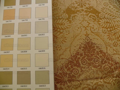 Kravet Coutour "indulgence Silk Lampas Amber Gold Copper Chevron Medallion Special Order MSRP USD 248/Y