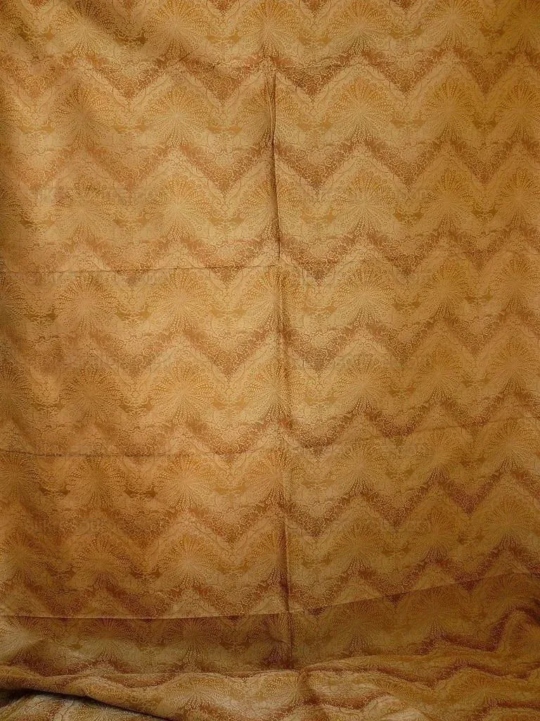Kravet Coutour "indulgence Silk Lampas Amber Gold Copper Chevron Medallion Special Order MSRP USD 248/Y