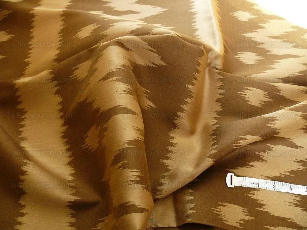KRAVET COUTURE PASSAGE IKAT DEEP BROWN SILK WOOL 2Y
