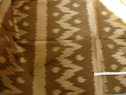 Kravet Couture Passage Ikat Deep Brown Silk Wool 2y