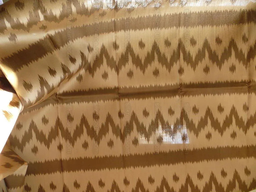 Kravet Couture Passage Ikat Deep Brown Silk Wool 2y