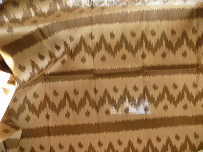 Kravet Couture Passage Ikat Deep Brown Silk Wool 2y