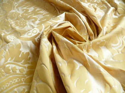 Fab Classy Renaissance Damask "gold" Yellow Fr Italy