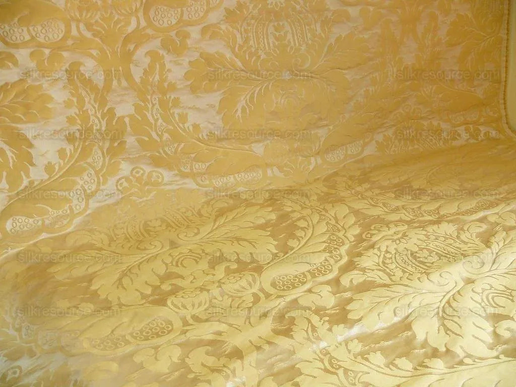 Schumacher Fab Classy Renaissance Damask "gold" Yellow Fr Italy