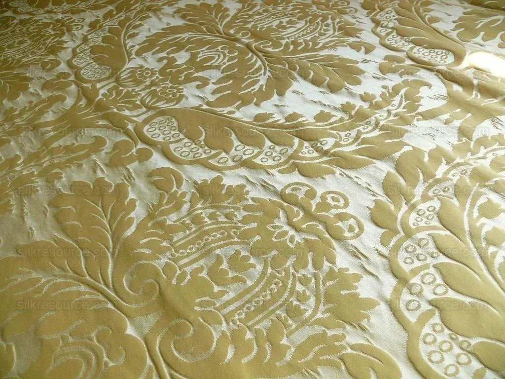 Fab Classy Renaissance Damask "gold" Yellow Fr Italy