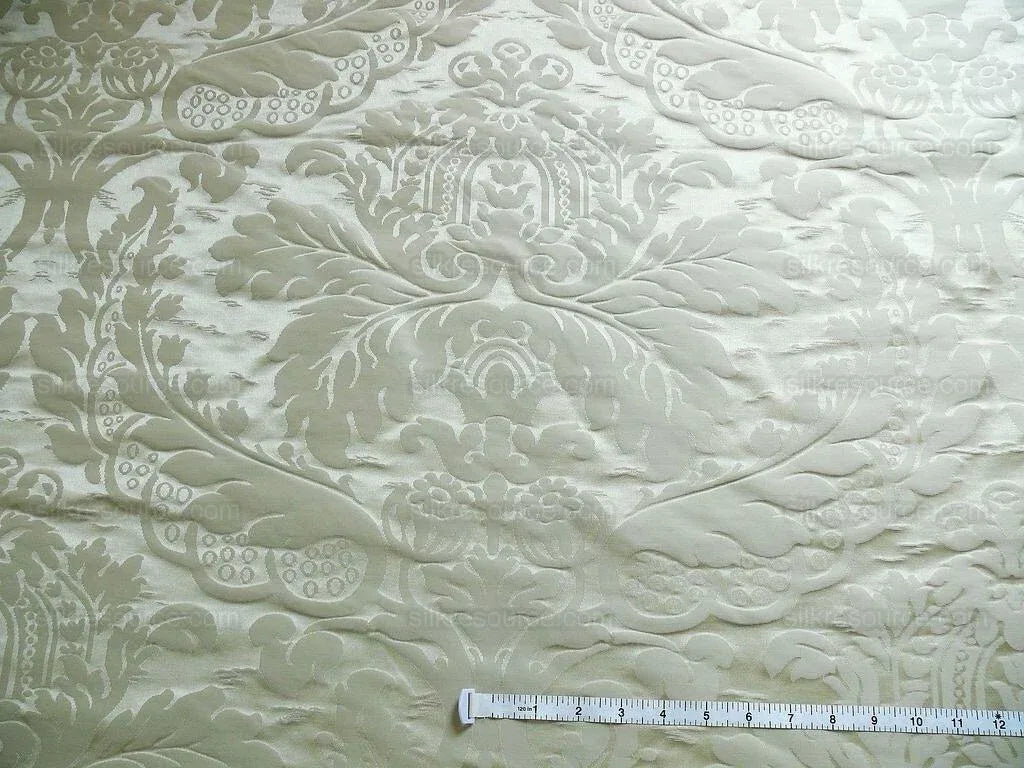 Schumacher Italy Damask Classy Renaissance "ecru" Beige Cream