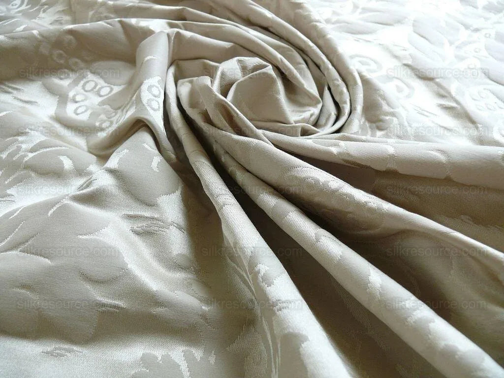 Schumacher Italy Damask Classy Renaissance "ecru" Beige Cream