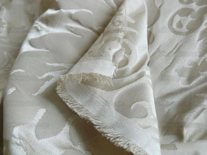 Schumacher Italy Damask Classy Renaissance "ecru" Beige Cream