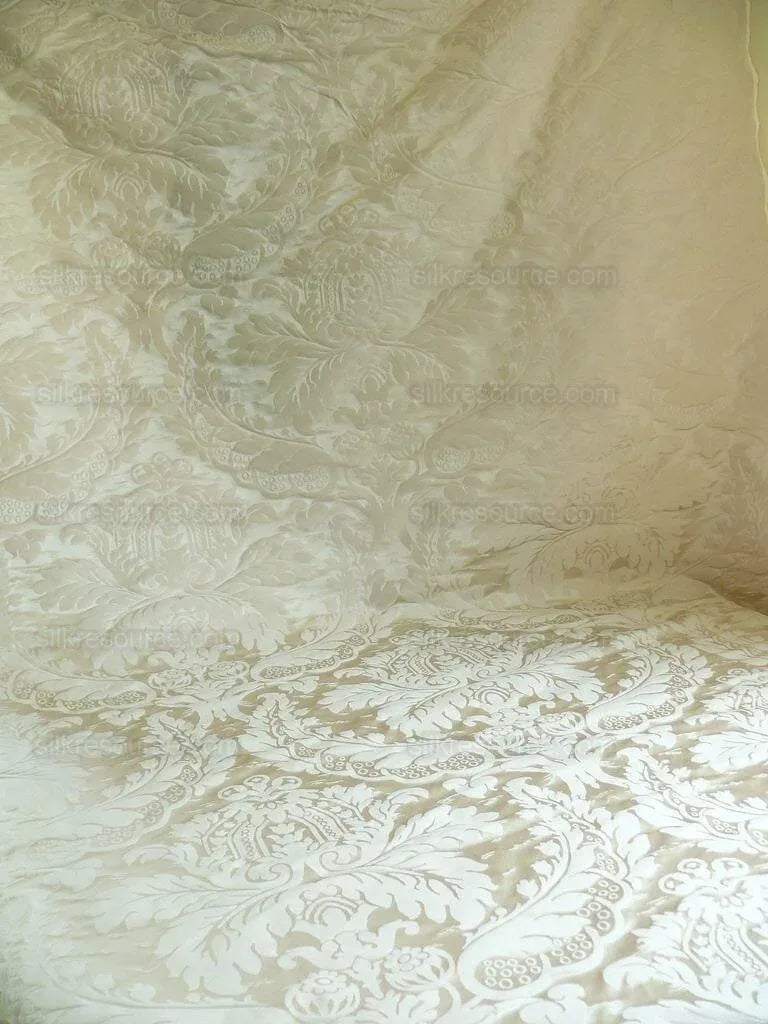 Schumacher Italy Damask Classy Renaissance "ecru" Beige Cream