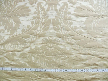 by yard Hiend Silk Damask Classy Renaissance "blond" Pale Gold