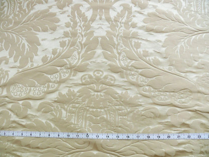FAB ITALY DAMASK CLASSY RENAISSANCE "BLOND" PALE GOLD