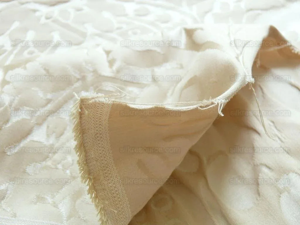 by yard Hiend Silk Damask Classy Renaissance "blond" Pale Gold