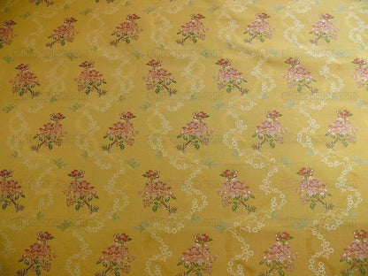 Kravet Couture "rosehips" French Lace Brocade Mustard Yellow Pin