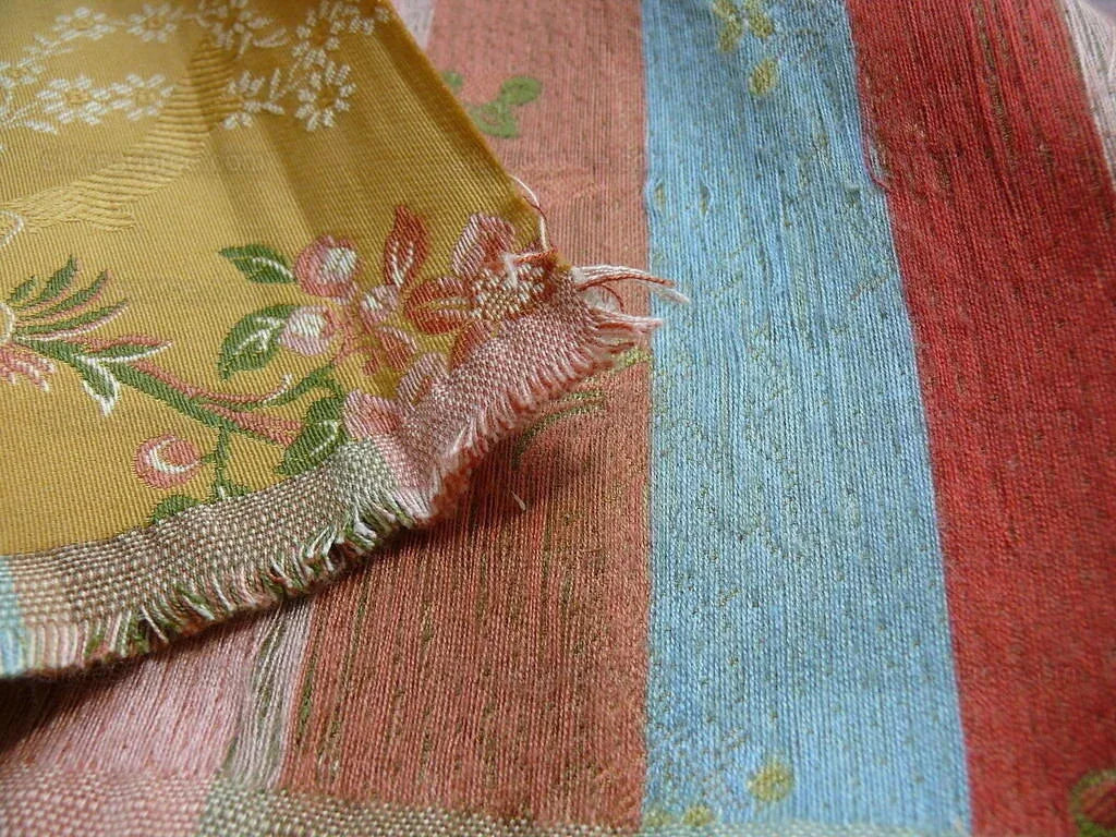 Kravet Couture "rosehips" French Lace Brocade Mustard Yellow Pin