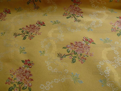 Kravet Couture "rosehips" French Lace Brocade Mustard Yellow Pin