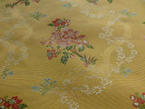 KRAVET COUTURE "ROSEHIPS" FRENCH LACE BROCADE MUSTARD YELLOW PIN