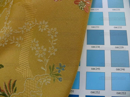 Kravet Couture "rosehips" French Lace Brocade Mustard Yellow Pin