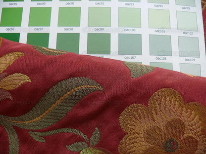 Coraggio Medioevale Flower Medallion Lampas Red MSRP USD 600