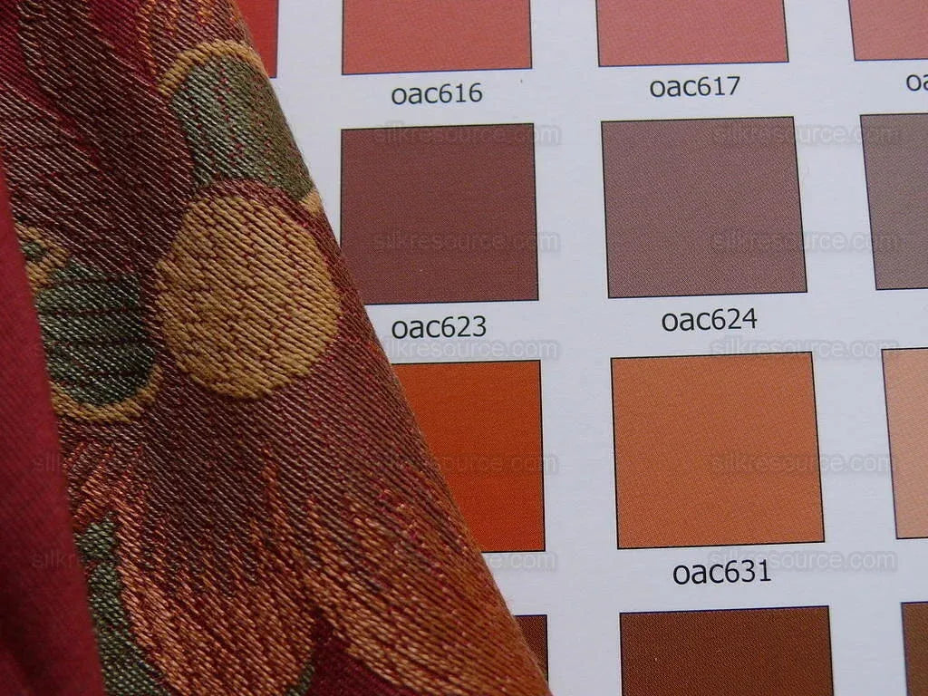 1.125ycoraggio "medioevale" Flower Medallion Lampas Red MSRP USD 600