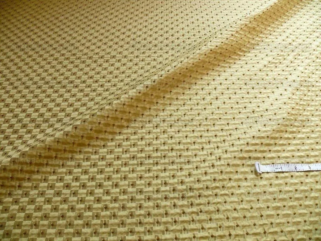 SCHUMACHER ITALIAN SILK MINI CHECK PETIT DOT PURE GOLD MSRP200+Y