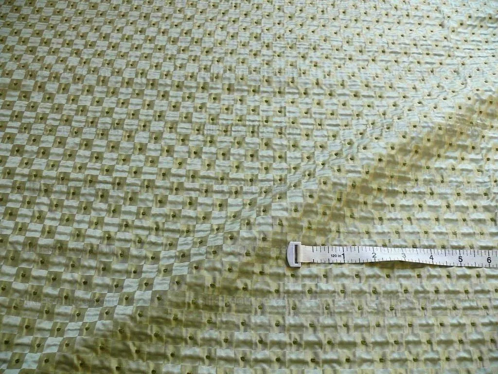 Schumacher Italian Silk Mini Check Dot "petit Printemp" Mint Gre