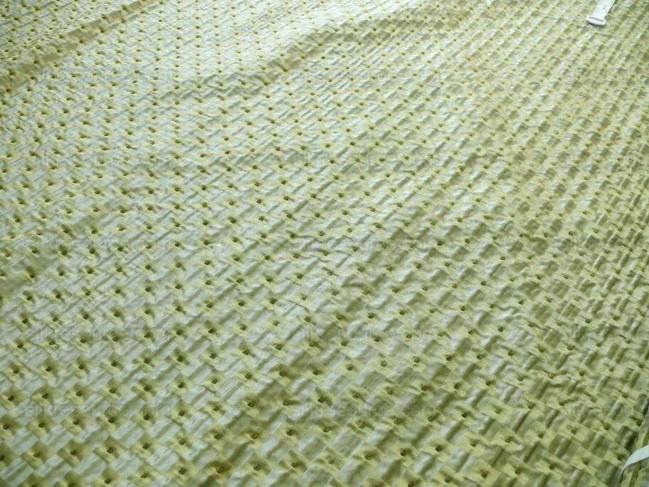 Schumacher Italian Silk Mini Check Dot "petit Printemp" Mint Gre