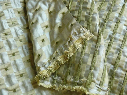 Schumacher Italian Silk Mini Check Dot "petit Printemp" Mint Gre