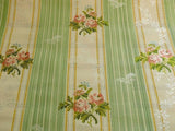 LEE JOFA VALENTINA LAMPAS CLOVER GREEN & PINK ROSE LAMPAS STRIPE