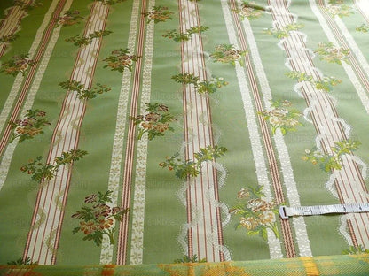 Lee Jofa Maria Brocade Deeper Forest Green Peach Copper Rose White MSRP USD 456/Y