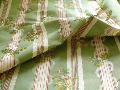 Lee Jofa Maria Brocade Deeper Forest Green Peach Copper Rose White MSRP USD 456/Y