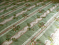 LEE JOFA MARIA BROCADE DEEPER FOREST GREEN PEACH COPPER ROSE WHI