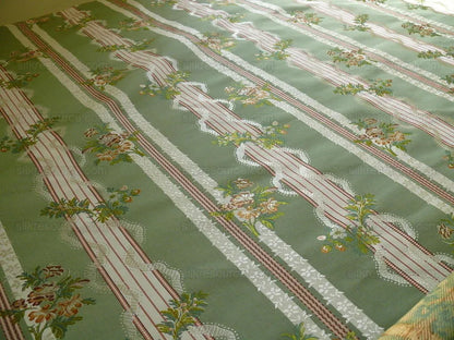 Lee Jofa Maria Brocade Deeper Forest Green Peach Copper Rose White MSRP USD 456/Y