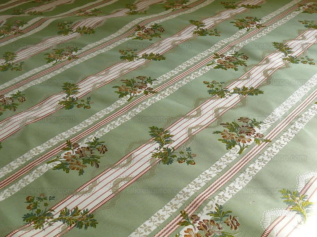 Lee Jofa Maria Brocade Deeper Forest Green Peach Copper Rose White MSRP USD 456/Y