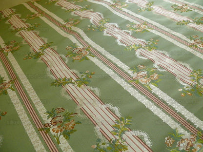 Lee Jofa Maria Brocade Deeper Forest Green Peach Copper Rose White MSRP USD 456/Y