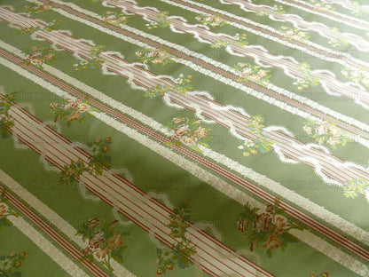 Lee Jofa Maria Brocade Deeper Forest Green Peach Copper Rose White MSRP USD 456/Y