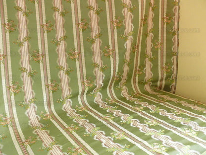 Lee Jofa Maria Brocade Deeper Forest Green Peach Copper Rose White MSRP USD 456/Y