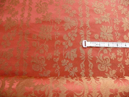 Lee Jofa "romantic Silk" Vine Stripe Red Copper Gold MSRP USD 196