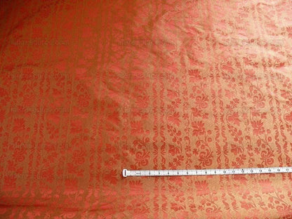 Lee Jofa "romantic Silk" Vine Stripe Red Copper Gold MSRP USD 196